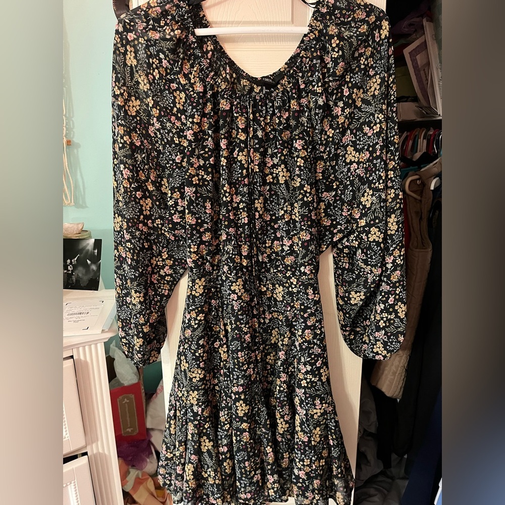 Forever21 Floral Backless Mini Dress